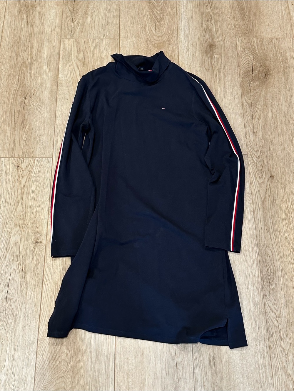 Tommy Hilfiger Navy Top with Red-White Stripe Trim